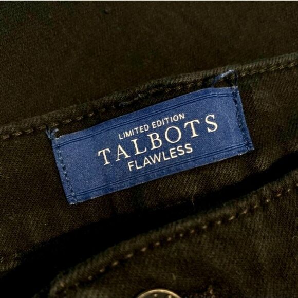 TALBOTS FLAWLESS LIMITED EDITION HIGH MID RISE SLIM ANKLE BLACK SEQUINED JEANS 4 - Picture 12 of 13